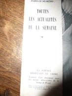 L' Illustration 1944 Volkov (URSS); Bombardements US Et GB; Crime Dépisté Avec  Ultra-violet Et Wood; Suisse à Vichy - L'Illustration