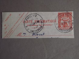 Morceau De Carte Pneumatique Télépgraphe - Telegraaf-en Telefoonzegels