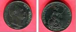 GUILLAUME IV FARTHING 1836 TB+ 9 - Other & Unclassified