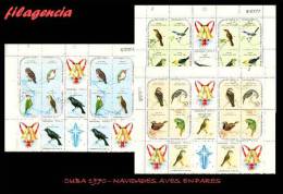 USADOS. CUBA. 1970-23 NAVIDADES. AVES. EN MEDIOS PLIEGOS - Usados