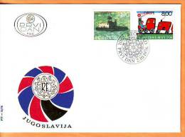 Yugoslavia 1976 Y FDC Children Joy Of Europe Mi No 1664-65 Postmark Beograd 02.10.1976. - FDC