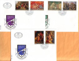 Yugoslavia 1976 Y FDC Art Paintings History Mi No 1666-71 Postmark Beograd 27.11.1976. - FDC