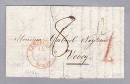 Heimat AG LENZBURG 1841-05-08 Brief Nach Vevey - ...-1845 Voorlopers