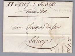 Heimat AG LENZBURG 1826-09-04  Brief Nach Schwyz  Dusser - ...-1845 Préphilatélie