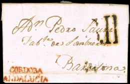 BARCELONA PREF. - BARCELONA PE 79 N - 1815 CARTA CIRC. A BARCELONA - FECH. LLEGA - ...-1850 Préphilatélie