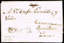 BARCELONA PREF.- CALAF PE 2 - 1797 CARTA CIRC. A IGUALADA - ...-1850 Vorphilatelie