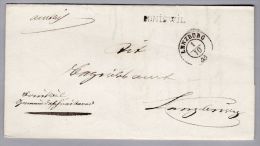 Heimat AG BONISWIL 1855-10-01 Amtlich Brief Nach Lenzburg - ...-1845 Vorphilatelie