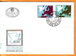 Yugoslavia 1977 Y FDC Conference Safety And Cooperation Mi No 1692-93 Postmark Beograd 15.06.1977. - FDC