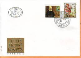 Yugoslavia 1978 Y FDC Famous Persons Julije Klovic Art Paintings  Mi No 1714-15 Postmark Beograd 14.01.1978. - FDC