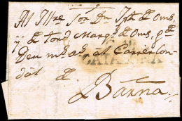 BARCELONA PREF.- GRANOLLERS PE 3 - 1806 CARTA CIRC. A BARCELONA - ...-1850 Prephilately