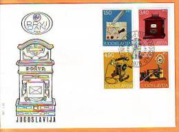 Yugoslavia 1978 Y FDC Museum Exhibits Postal Museum  Mi No 1716-19 Postmark Beograd 28.01.1978. - FDC