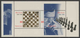 Nederland Netherlands Pays Bas 2001 B 68 - Mi 1872 /3 ** Chess Board + Max Euwe (1901-1981) Chess Player /Schach - Unused Stamps