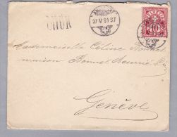 Heimat GR CHUR 1891-05-27 Ambulant L87 Brief Nach Genève - Lettres & Documents