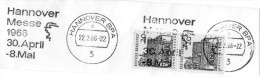 1966 Germania - Fierra Di Hannover (annullo Su Frammento) - Etiquettes 'Recommandé' & 'Valeur Déclarée'