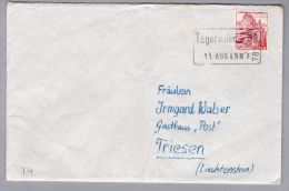 Heimat TG TÄGERWILEN SBB 1949-08-11 Bahnstations-Stempel Auf Brief Nach Triesen FL - Brieven En Documenten