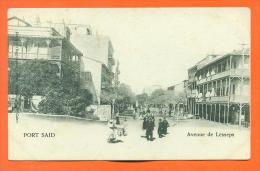 Egypte -  Port Said   "  Avenue De Lesseps  " Carte Precurseur - Port-Saïd