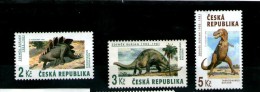 Year 1994 - Prehistoric Animals By Painter Zdenek Burian, Set Of 3 Stamps,MNH - Neufs
