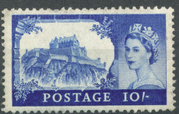 Great Britain 1959   Castle Of Edinburgh   10Sh   MNH    Scott#373 - Unused Stamps