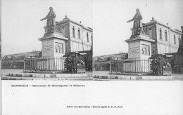 0771 STEREO - BOUCHES DU RHÔNE - MARSEILLE - Monument De Monseigneur De Belzunce - Dos Non Divisé. - Sonstige Sehenswürdigkeiten