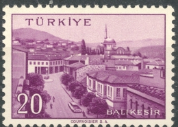 Turkey  1958   Landscapes - Balikesir   20k   MNH    Scott#1322 - Nuovi