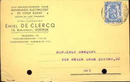 Briefkaart Carte Lettre - Pub Reclame Emiel De Clercq - Kortrijk - 1945 - Postcards 1934-1951