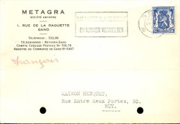 Briefkaart Carte Lettre - Pub Reclame Metagra - Gand Gent  1945 - Postcards 1934-1951