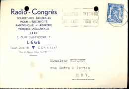 Briefkaart Carte Lettre - Pub Reclame Radio Congres Liège - 1945 - Postcards 1934-1951