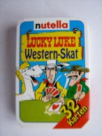 JEU DE CARTES - LUCKY LUKE - PUBLICITAIRE NUTELLA 1996 - WESTERN-SKAT - MORRIS - Statuettes En Résine