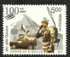 INDIA, 2011, 100 Years Of The Corps Of Signals, MNH, (**) - Unused Stamps