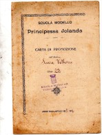 1915/16 SCUOLA MODELLO PRINCIPESSA JOLANDA NAPOLI - Diploma & School Reports