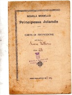 1915/16 SCUOLA MODELLO PRINCIPESSA JOLANDA NAPOLI - Diplomi E Pagelle