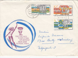 DDR 1483-1485 MiF, Auf Brief, Gestempelt: Freiberg 18.7.1969, Turn- Und Sportfest Leipzig - Covers & Documents