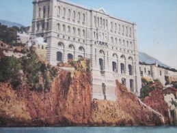 Monaco Monte-Carlo CPA Musée Océanographique-vue Sur Sur La Mer-- Cachet à Date Double Couronne Du 29 Janvier 1921 - Musée Océanographique