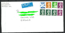 GREAT BRITAIN England Air Mail Cover To Estland Estonia Estonie With Many Queen Elizabeth II Stamps - Briefe U. Dokumente