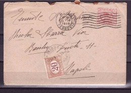 ITALY 1919 Taxed Letter To Napoli   Franked With 10 Cent And Taxed With 20 Cent - Segnatasse