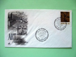 United Nations Geneva Switzerland 1972 FDC Cover - Art At UN - Ceiling Mural - Covers & Documents