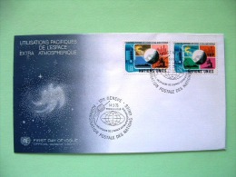 United Nations Geneva Switzerland 1975 FDC Cover - Outer Space Earth Globe Satellite - Brieven En Documenten