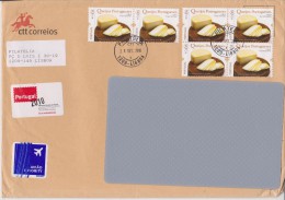 Portugal Envelope With Mi 3534 Portuguese Cheeses - Cabra Transmontano Cheese PDO + Customs Declaration - Gebruikt