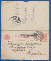 Ungarn; Kroatien; PC Zart Levelezö Lap 10 Filler; 1905 Stempel Belovar Und Szlav Verocze Koros - Entiers Postaux