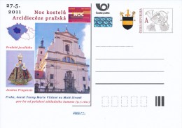 Czech Rep. / Postal Stat. (Pre2011/23) Night Of Churches 2011, Archdiocese Of Prague (Prague Infant Jesus) - Briefe U. Dokumente