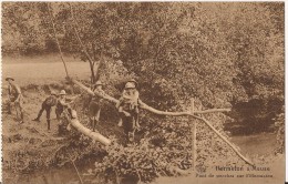 ACP - CPA - HERMETON SUR MEUSE - SCOUT - PONT DE PERCHES - Animée - Vierge - 2 Scan - Verzamelingen & Kavels