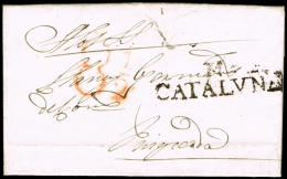 BARCELONA PREF.- MANRESA PE 12 N - 1833 CARTA CIRC. A PUIGCERDA + PORTEO 8 1/2 - ...-1850 Vorphilatelie