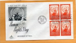 United Nations New York 1954 FDC - FDC