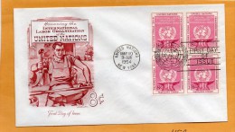 United Nations New York 1954 FDC - FDC