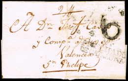 BARCELONA PREF.- VICH PE 6 - 1800 CARTA CIRC. A JATIVA + PORTEO V 6 - ...-1850 Prephilately