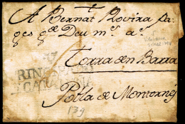 BARCELONA PREF.- VICH PE 2 - 1794 CARTA CIRC. A POBLA DE MONTORNES - ...-1850 Prefilatelia