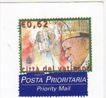 Timbre / Stamp / Vatican / Citta Del Vaticano (Jean-Paul II) / Collé Sur Carte Postale - ROMA - Entiers Postaux