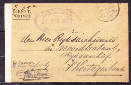 1921 Kadaster Amersfoort Portvrije Briefkaart M.b.t. Dossiers Vierlingsbeek Verzonden Naar 's-Hertogenbosch - Briefe U. Dokumente