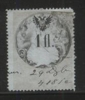 AUSTRIA 1860 REVENUE 1FL ON BLUISH PAPER NO WMK PERF 13.50 X 13.25 BAREFOOT 072 - Fiscale Zegels