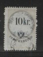 AUSTRIA 1866 REVENUE 10KR ON WHITE PAPER NO WMK PERF 12,00 X 12,00 BAREFOOT 136 - Fiscale Zegels